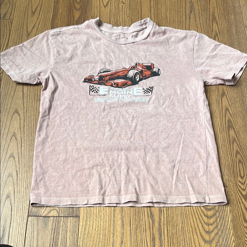 Engine Graphic Kids Short Sleeve Tee - Pink
